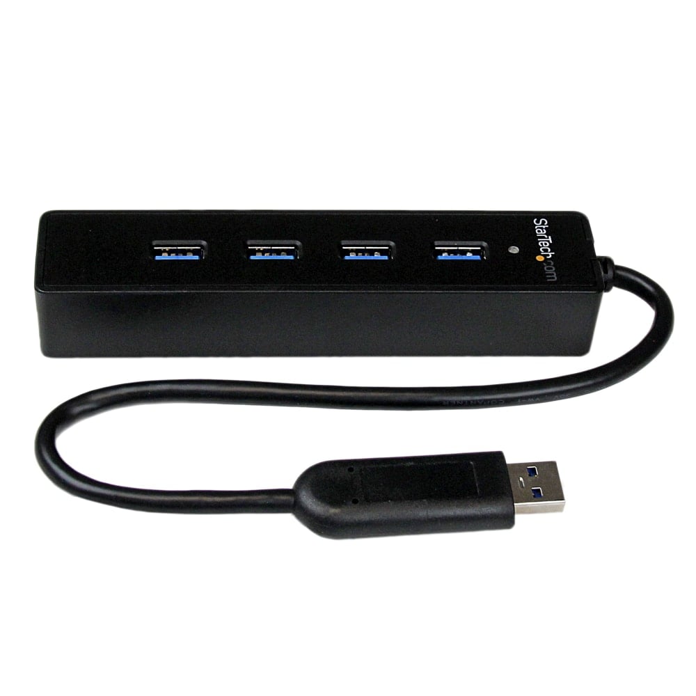 StarTech.com 4 Port Portable SuperSpeed USB 3.0 Hub with Built-in Cable MPN:ST4300PBU3