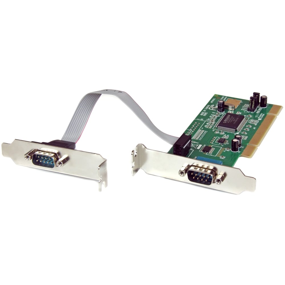 StarTech.com 2 Port PCI Low Profile RS232 Serial Adapter Card with 16550 UART - Low Profile 2 Port 16550 Serial PCI Card - Serial adapter - PCI - serial - 2 ports (Min Order Qty 2) MPN:PCI2S550_LP