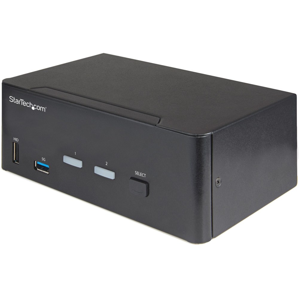 StarTech.com 2 Port Dual Monitor HDMI KVM Switch, 4K 60Hz HDMI 2.0 UHD HDR, 2 Port USB 3.0 Hub, 4x USB HID, Audio, Hotkey Switching, TAA MPN:SV231DHU34K6