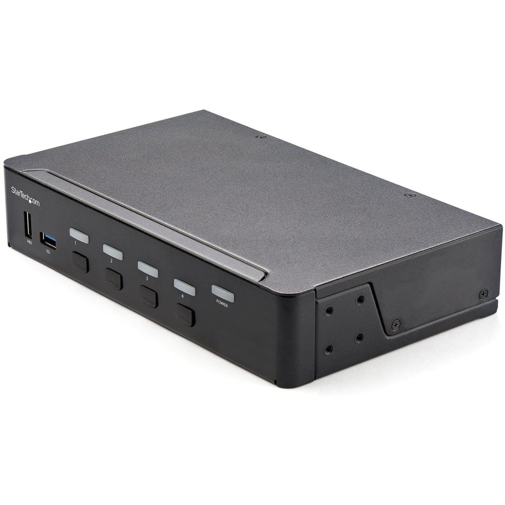 StarTech.com 4 Port HDMI KVM Switch 4K 60Hz UHD HDR, HDMI 2.0 Single Monitor, 2 Port USB 3.0 Hub, 4x USB HID, Audio, Hotkey Switching, TAA MPN:SV431HU34K6