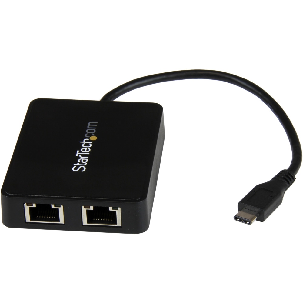 StarTech.com USB C To Dual Gigabit Ethernet Adapter With USB 3.0 (Type-A) Port MPN:US1GC301AU2R