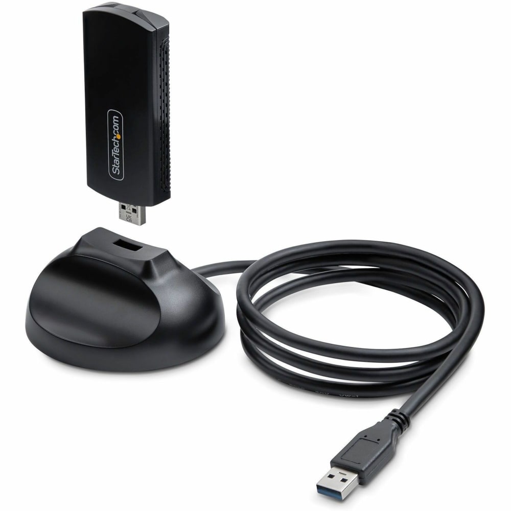 StarTech.com Wi-Fi 6E USB Adapter/Dongle, For Desktop/Laptop PC, Wireless NIC Up To 2402Mbps, WiFi 2.4/5/6GHz Network, 802.11ax - AX54005AUSBWIFI6E MPN:AX54005A-USB-WIFI-6E