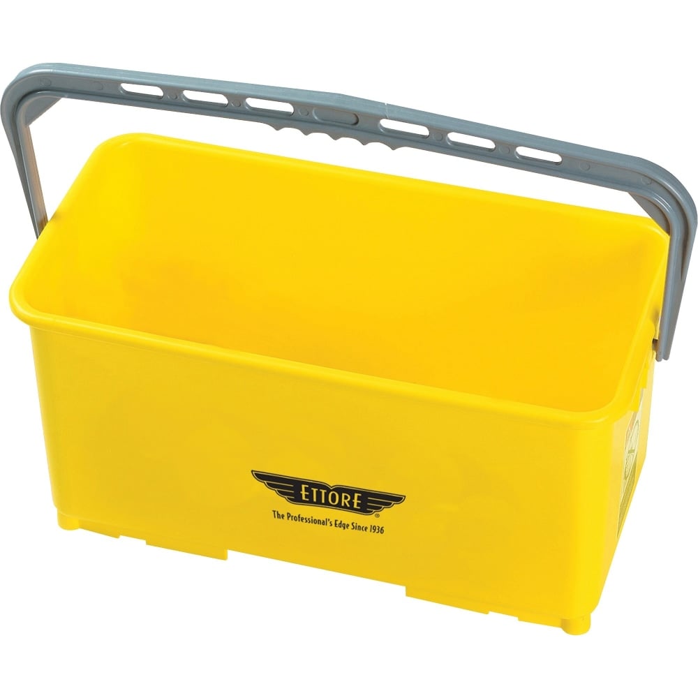Ettore 6-gallon Super Bucket - 6 gal - Handle, Secure Grip - 10.5in x 21.8in x 11.8in - Yellow - 6 / Carton MPN:85000CT