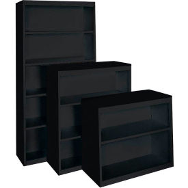 Steel Cabinets USA BCA-363018-B Bookcase Assembled 36x18x30 Black BCA-363018-B