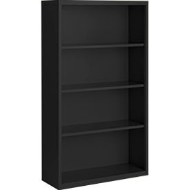 Steel Cabinets USA Bookcase Assembled 36W x 13D x 60H Black BCA-366013-B