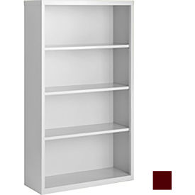 Steel Cabinets USA Bookcase Assembled 36W x 13D x 60H Wine Red BCA-366013-WR