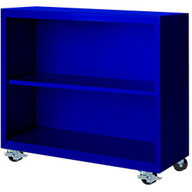 Steel Cabinets USA Bookcase Assembled 36W x 18D x 33H Blue MBCA-363318-BL
