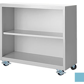 Steel Cabinets USA Bookcase Assembled 36W x 18D x 33H Denim Blue MBCA-363318-DB