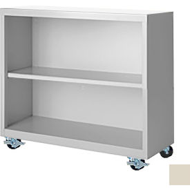 Steel Cabinets USA Bookcase Assembled 36W x 18D x 33H Putty MBCA-363318-P