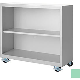 Steel Cabinets USA Bookcase Assembled 36W x 18D x 33H Pastel Green MBCA-363318-PT-GRN