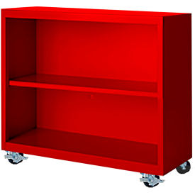Steel Cabinets USA Bookcase Assembled 36W x 18D x 33H Red MBCA-363318-R