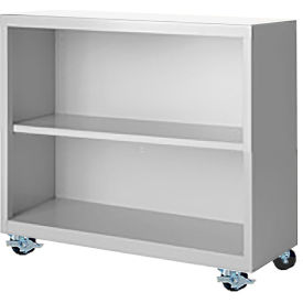 Steel Cabinets USA Bookcase Assembled 36W x 18D x 33H White MBCA-363318-W