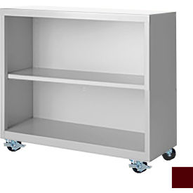 Steel Cabinets USA Bookcase Assembled 36W x 18D x 33H Wine Red MBCA-363318-WR