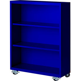 Steel Cabinets USA Bookcase Assembled 36W x 18D x 45H Blue MBCA-364518-BL
