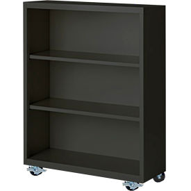 Steel Cabinets USA Bookcase Assembled 36W x 18D x 45H Charcoal MBCA-364518-C