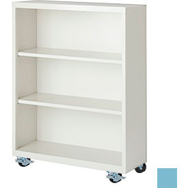 Steel Cabinets USA Bookcase Assembled 36W x 18D x 45H Denim Blue MBCA-364518-DB