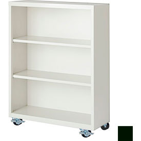 Steel Cabinets USA Bookcase Assembled 36W x 18D x 45H Hunter Green MBCA-364518-H-GRN