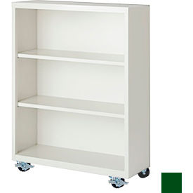 Steel Cabinets USA Bookcase Assembled 36W x 18D x 45H Leaf Green MBCA-364518-L-GRN