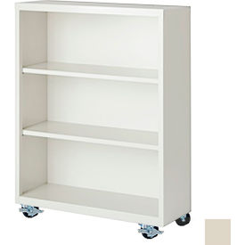Steel Cabinets USA Bookcase Assembled 36W x 18D x 45H Putty MBCA-364518-P