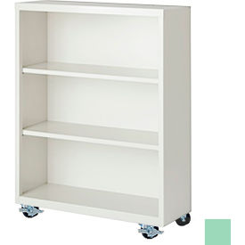 Steel Cabinets USA Bookcase Assembled 36W x 18D x 45H Pastel Green MBCA-364518-PT-GRN