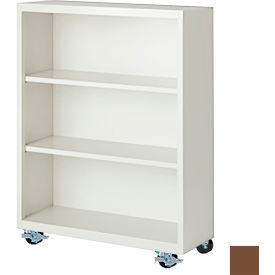 Steel Cabinets USA Bookcase Assembled 36W x 18D x 45H Walnut MBCA-364518-WAL