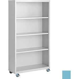 Steel Cabinets USA Bookcase Assembled 36W x 18D x 55H Denim Blue MBCA-365518-DB