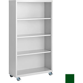Steel Cabinets USA Bookcase Assembled 36W x 18D x 55H Leaf Green MBCA-365518-L-GRN