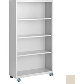 Steel Cabinets USA Bookcase Assembled 36W x 18D x 55H Putty MBCA-365518-P