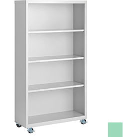Steel Cabinets USA Bookcase Assembled 36W x 18D x 55H Pastel Green MBCA-365518-PT-GRN
