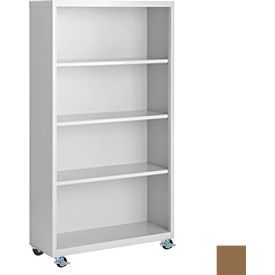Steel Cabinets USA Bookcase Assembled 36W x 18D x 55H Tropic Sand MBCA-365518-TS