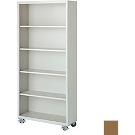 Steel Cabinets USA Bookcase Assembled 36W x 18D x 75H Tropic Sand MBCA-367518-TS