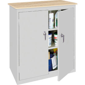 Steel Cabinets USA Counter High Storage Cabinet with Plastic Top 36
