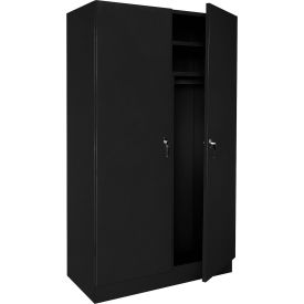 Steel Cabinets USA Wardrobe Closet Assembled 36x24x72 Black W-367224DS-B