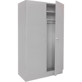 Steel Cabinets USA Wardrobe Closet Assembled 36x24x72 Gray W-367224DS-G