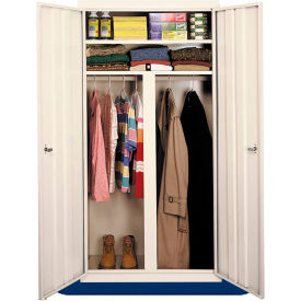 Steel Cabinets USA Wardrobe Closet Assembled 36x24x72 Putty W-367224DS-P