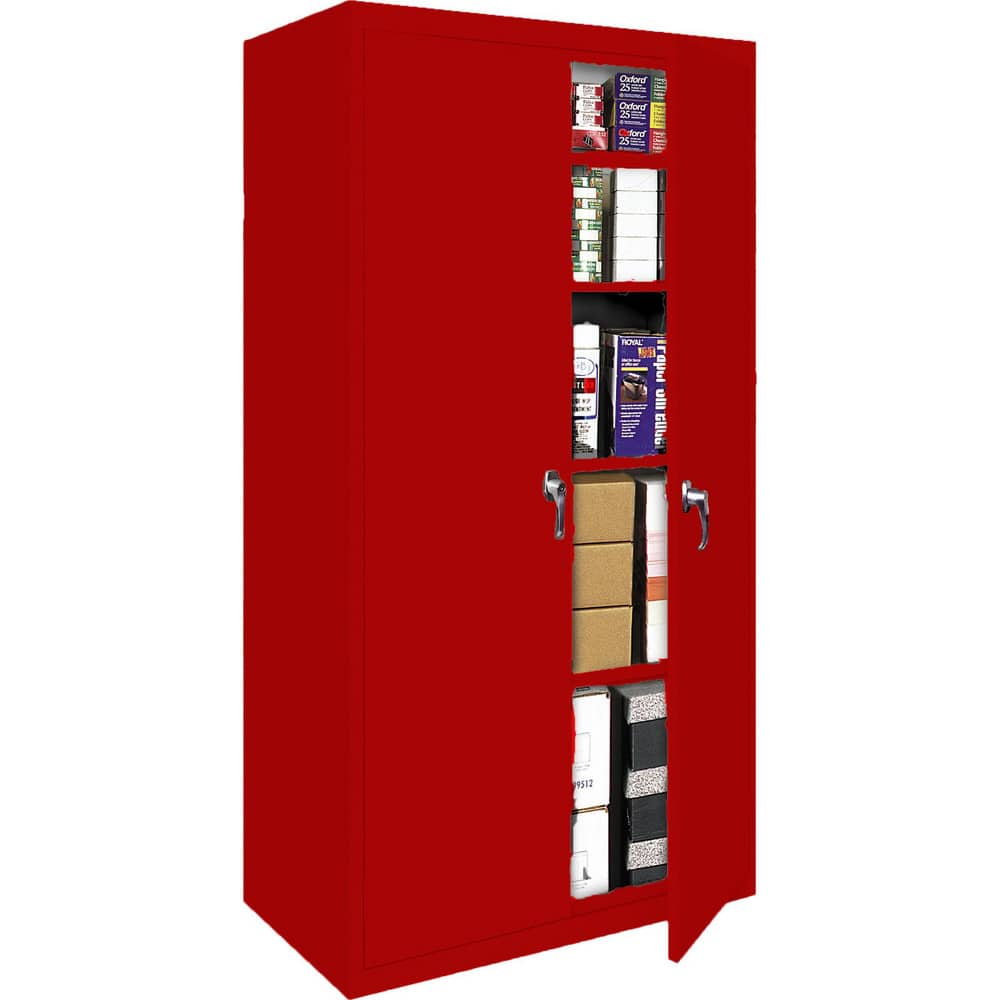 Storage Cabinets, Cabinet Type: Lockable Welded Storage Cabinet , Cabinet Material: Steel , Cabinet Door Style: Flush , Locking Mechanism: Keyed  MPN:FS-36MAG1-R