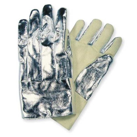 Aluminized Gloves, Aluminized Thermonol, 800 Degrees F Max Temp., Straight Cuff Universal, 1 PR MPN:ARL-TH210-14F