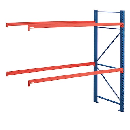 Pallet Rack Add-On Unit, Teardrop, Roll Formed Style, 8 ft H, 111 in W, 42 in D, Green/Orange MPN:AP042096M475108A