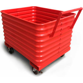 Steel King Rolling Push Cart Hopper - Orange - 40