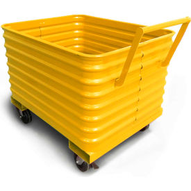 Steel King Rolling Push Cart Hopper - Yellow - 40