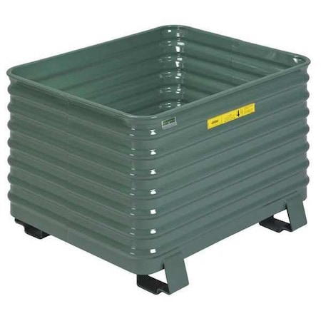 Bulk Container 26.7 cu ft Volume Cap., 41 1/2 in L, 49 1/2 in W, 28 1/2 in H, Steel, Green MPN:RCCM404824VG
