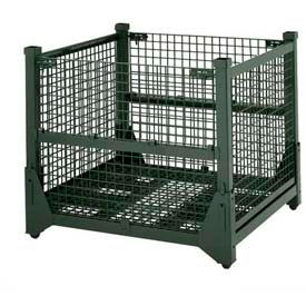 Steel King Hold 'N Fold Collapsible Container Wire Mesh 48