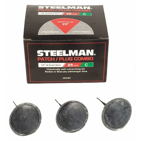 Tire Repair Patch/Plug Combo, 1/4