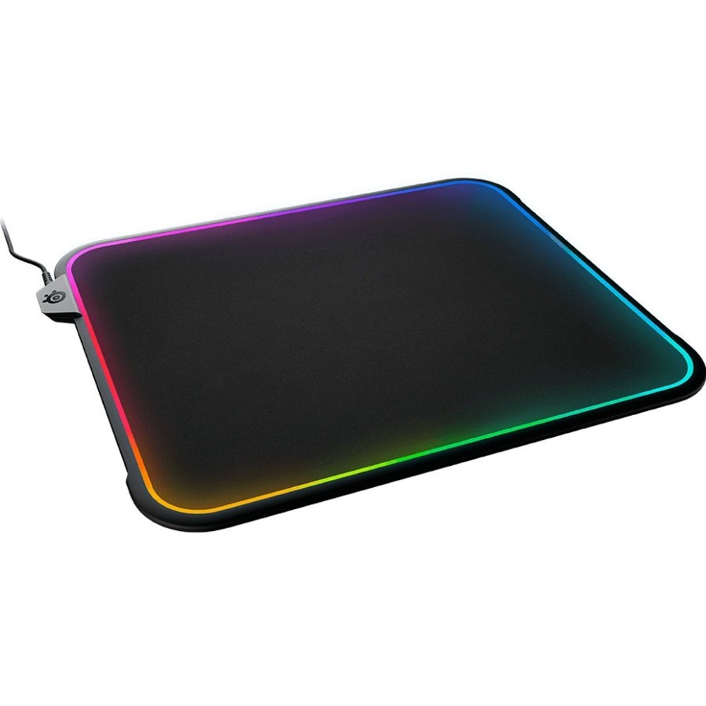 SteelSeries QcK Prism Mouse Pad - Textured - 0.34in Height x 11.51in Width x 14.04in Depth - Silicon, Rubber - Anti-slip MPN:63825