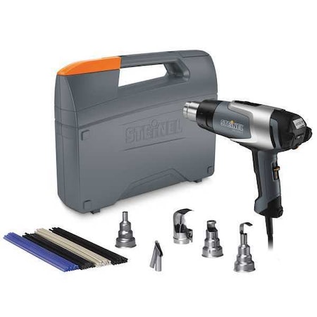 Heat Gun Kit, Corded Powered, 120V AC, Adjustable Temp. Setting, 1, 600 W Watt, Pistol-Grip Handle MPN:MPKHG2320