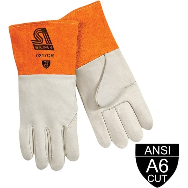 Welding Gloves: Cowhide, MIG Welding Application MPN:0217CR-S