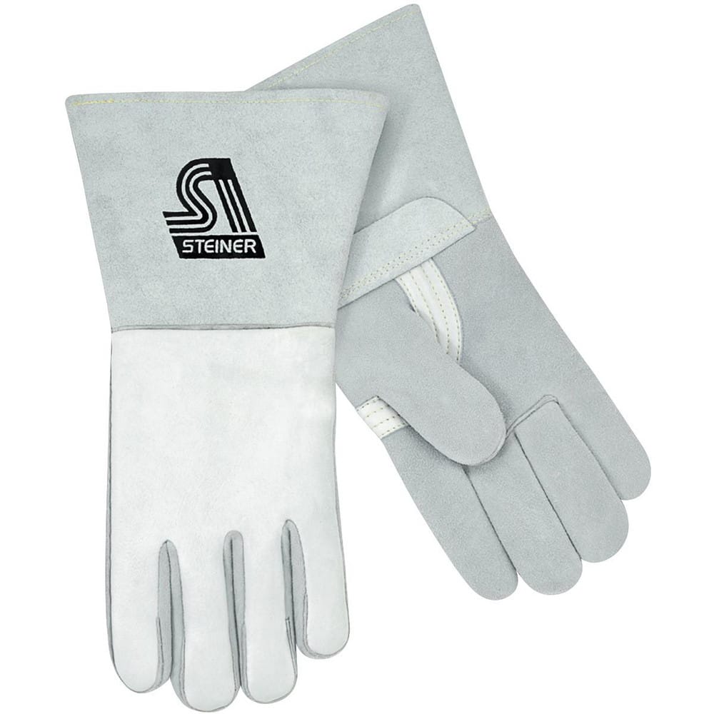 Welding Gloves: Size Medium, Elkskin Leather, Stick Welding Application MPN:7500-M