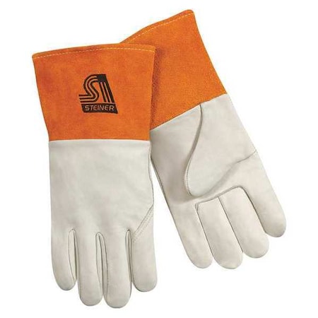 Welding Gloves, Gauntlet Cuff, Side Split Cowhide, M, 1 PR MPN:0207-M