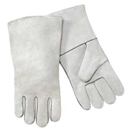 Welding Gloves, Gauntlet Cuff, Wing Thumb, Shoulder Leather Cowhide, L, 1 PR MPN:02209-L
