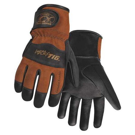 Welding Gloves, Adjustable Elastic Cuff, Straight Thumb, Grain Kidskin, L, 1 PR MPN:0262-L